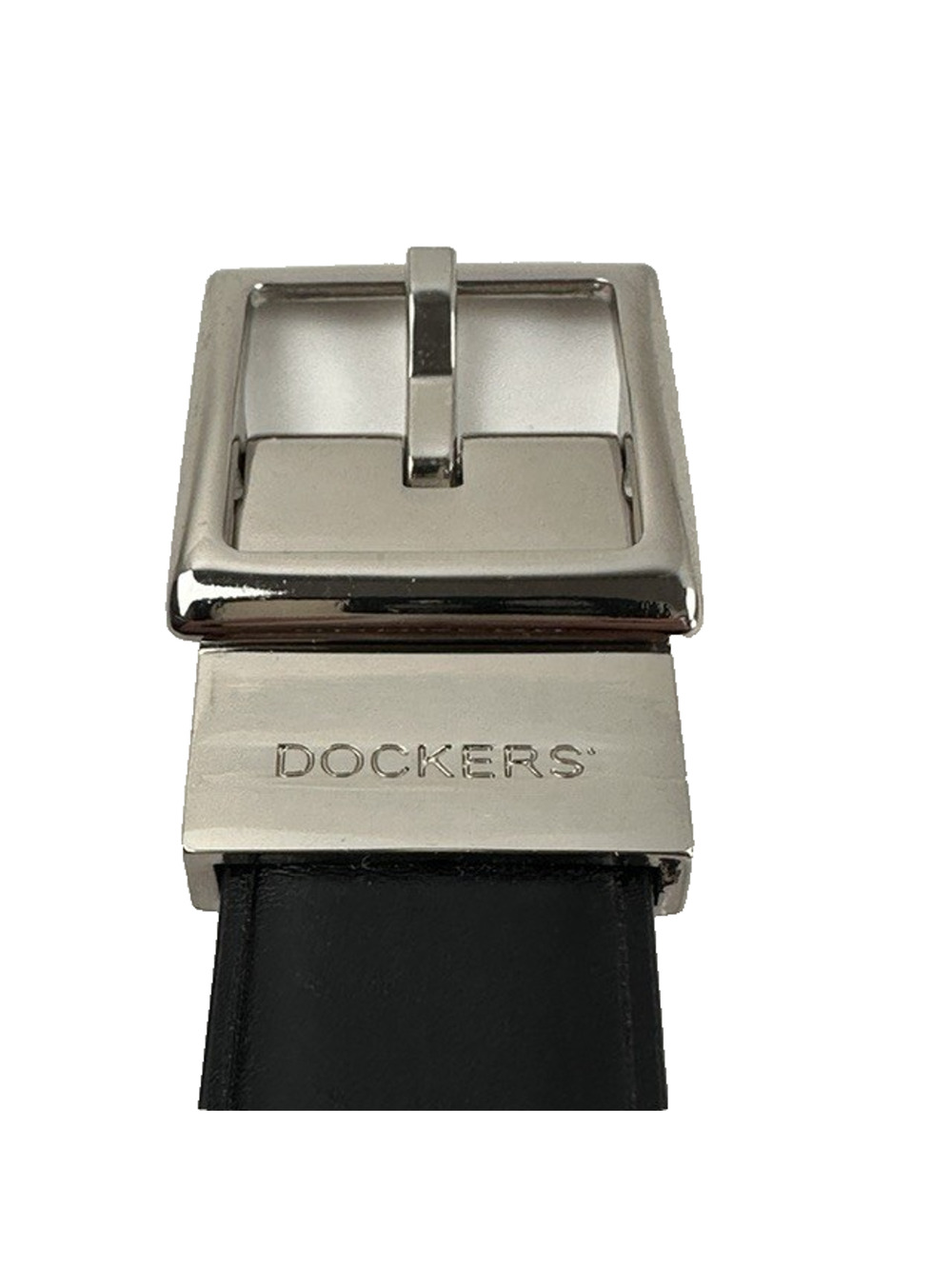 Dockers Imitation Leather Belt Brown/Black 2sided Buckle 30/32 Business Distress